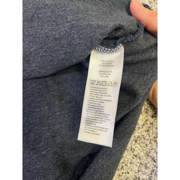 Tailor Byrd Collection Long Sleeve Brushed Cotton Button-Up Size XL Navy - Picture 8 of 9